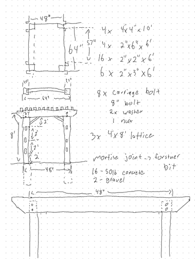 Arbour Sketch Page 1